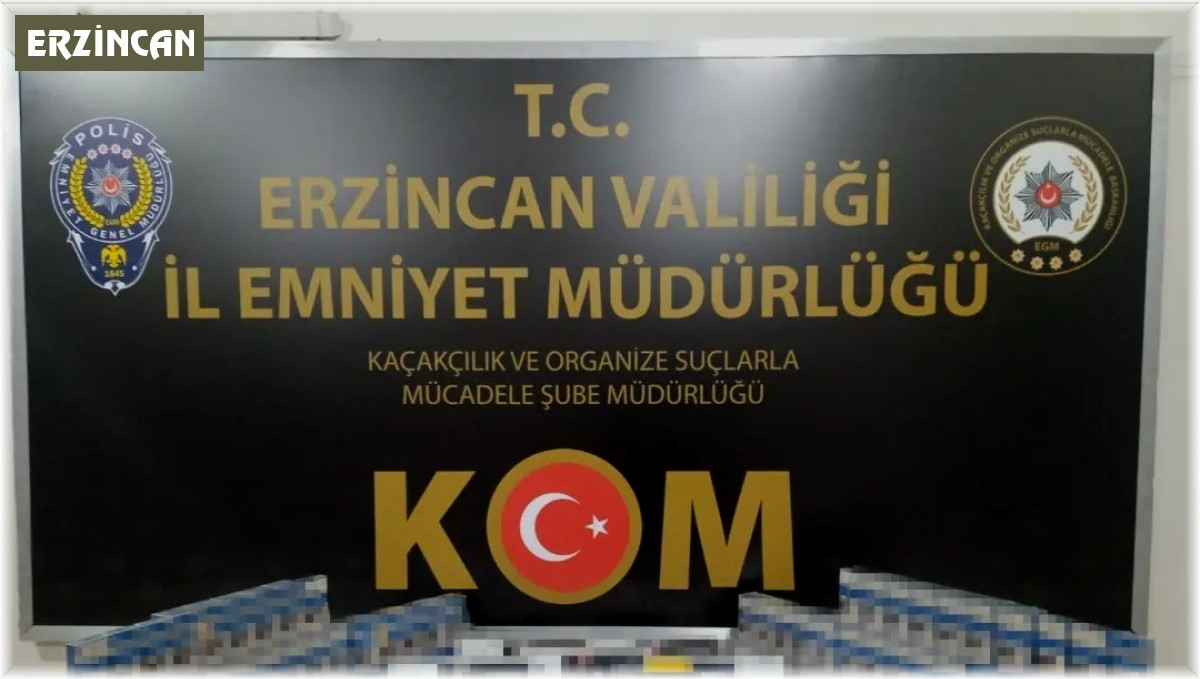 Erzincan'da 400 paket kaçak sigara ele geçirildi