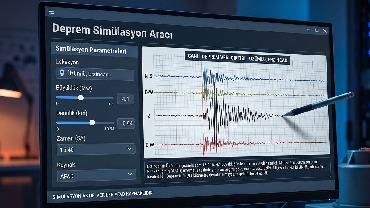 Erzincan'da 4,1 büyüklüğünde deprem: Merkez üssü Üzümlü