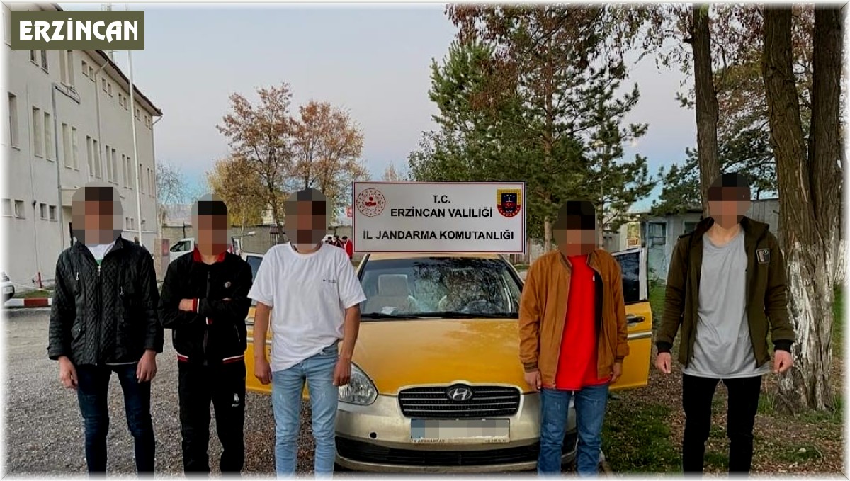 Erzincan'da 5 düzensiz göçmen yakalandı