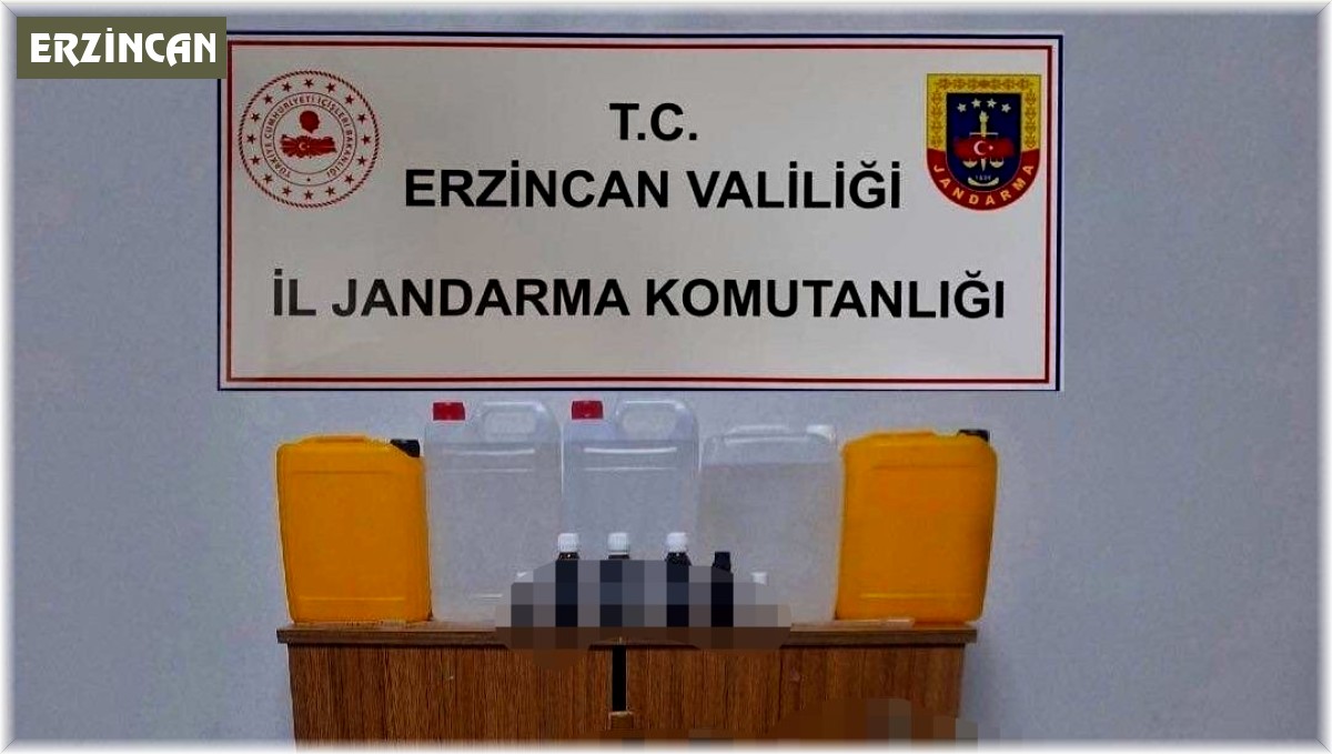 Erzincan'da 50 litre sahte alkol ele geçirildi