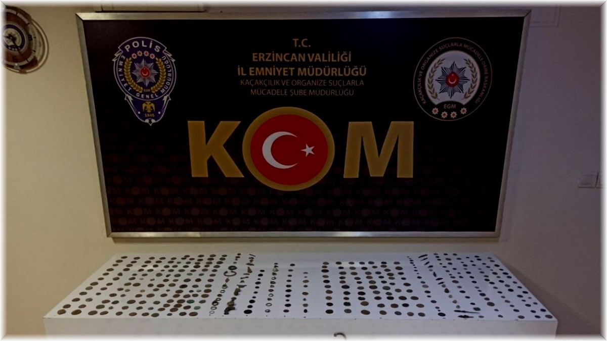 Erzincan'da 543 adet tarihi eser ele geçirildi