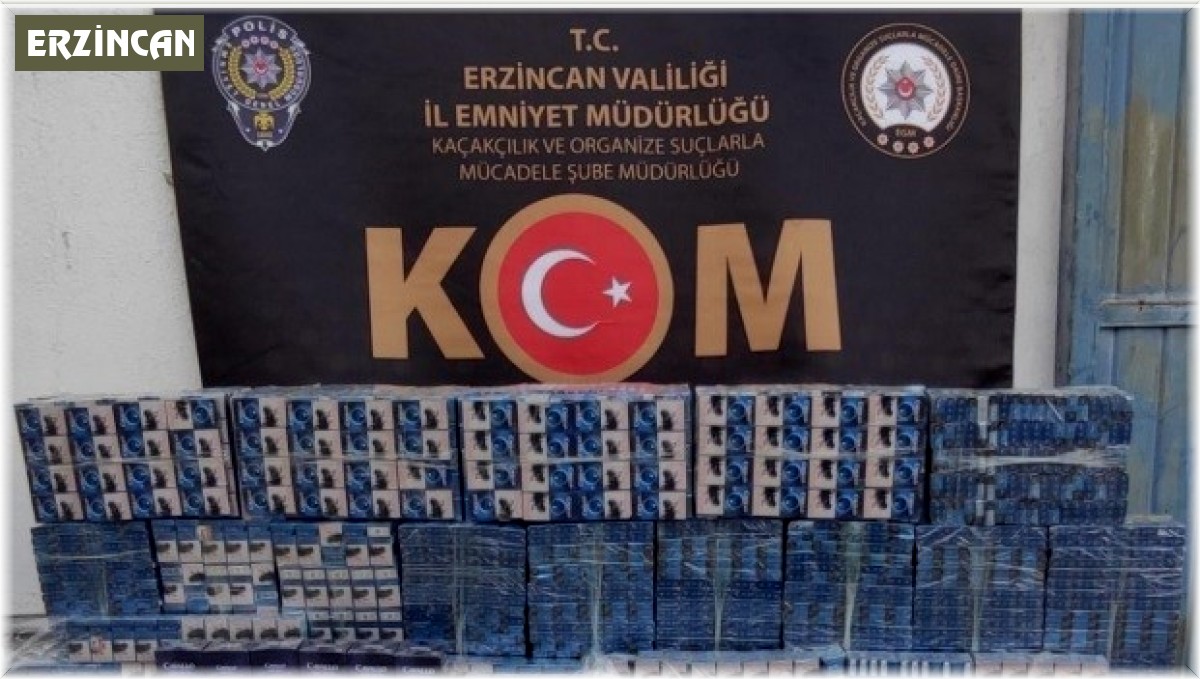 Erzincan'da 7 bin 900 paket kaçak sigara ele geçirildi