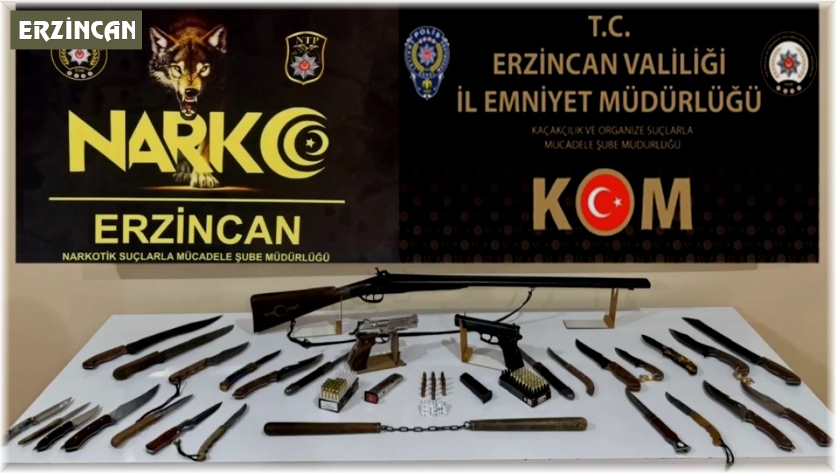 Erzincan'da 8 adrese eş zamanlı operasyon