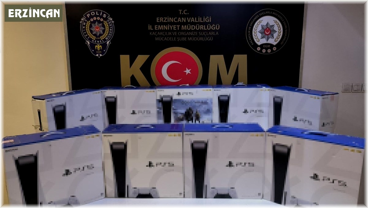 Erzincan'da 9 adet kaçak oyun konsolu ele geçirildi