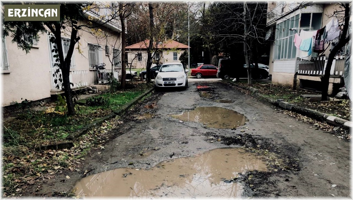 Erzincan'da ara sokaklarda yollar köstebek yuvasına döndü