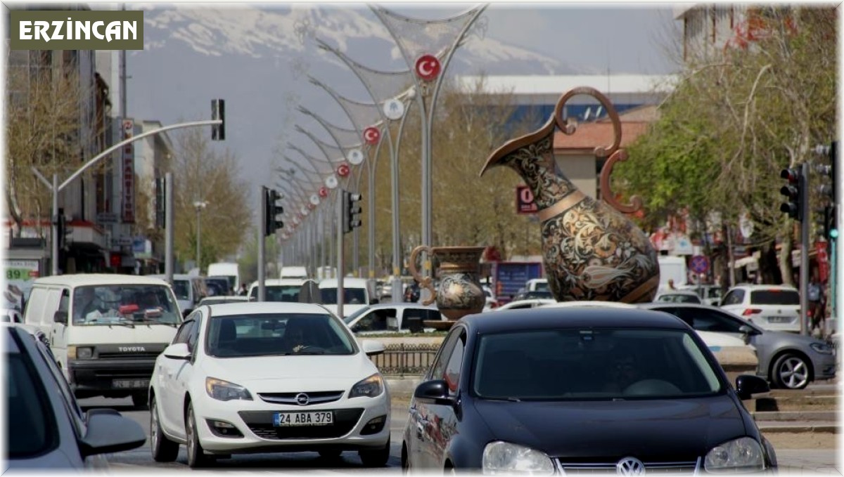 Erzincan'da araç sayısı 68 bin 736 oldu
