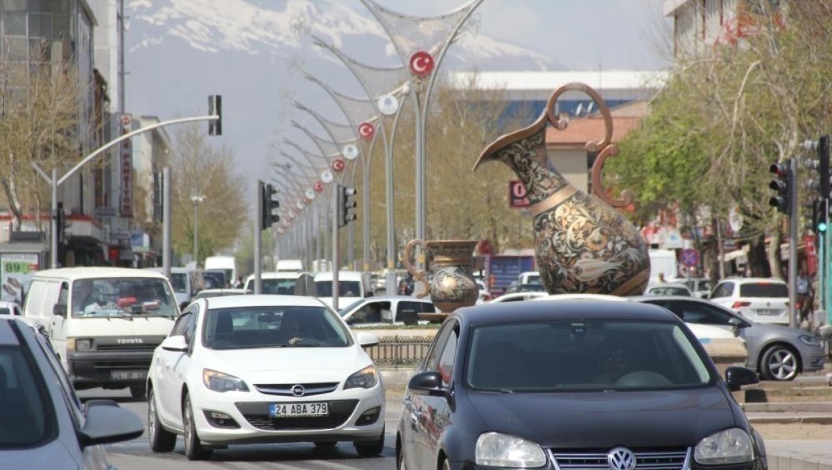 Erzincan'da araç sayısı 83 bin 848 oldu