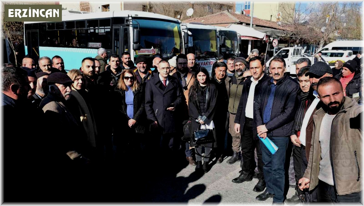 Erzincan'da belediyenin beldelerdeki taşımacılığına hat sahiplerinden tepki