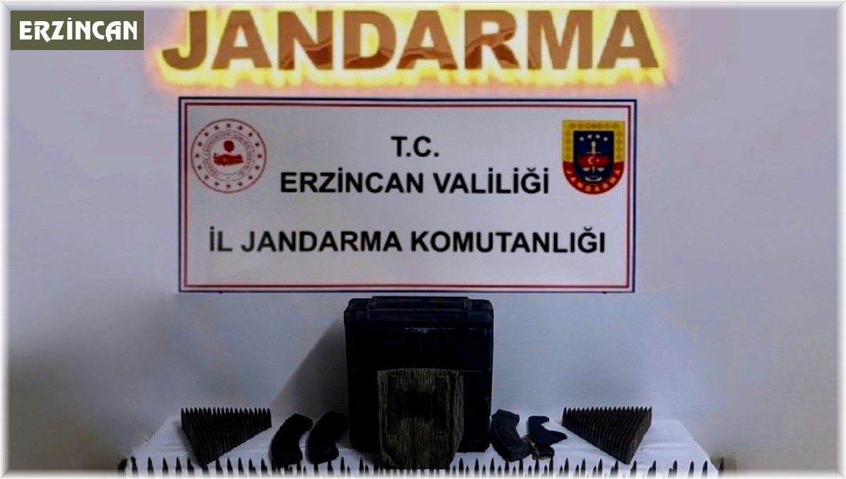Erzincan'da bin 96 adet kaleşnikof mermisi ve 3 adet şarjör ele geçirildi