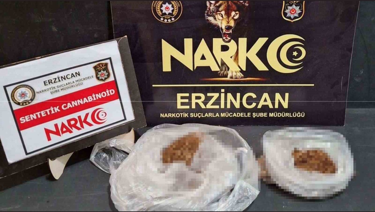 Erzincan'da bir miktar uyuşturucu ele geçirildi