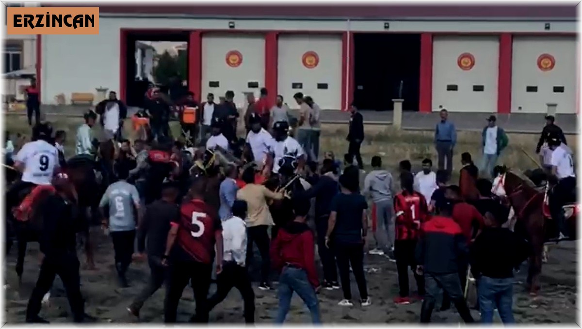 Erzincan'da cirit sahasında çıkan kavga meydan muharebesini aratmadı
