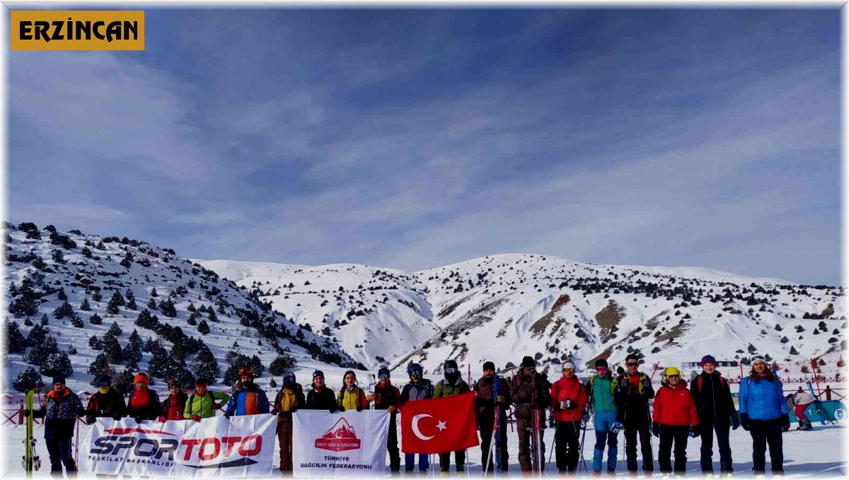 Erzincan'da dağ kayağı temel seviye eğitimi tamamlandı