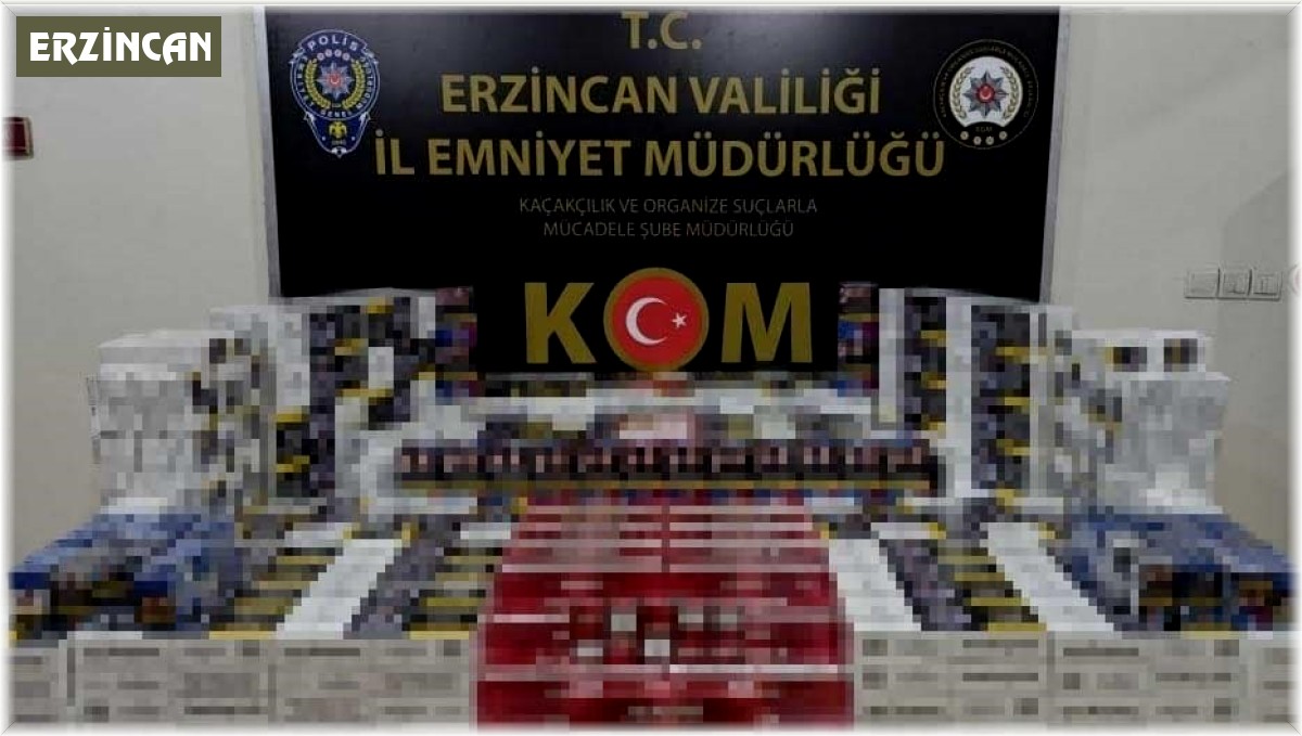 Erzincan'da depoda yapılan aramada 4570 paket kaçak sigara ele geçirildi