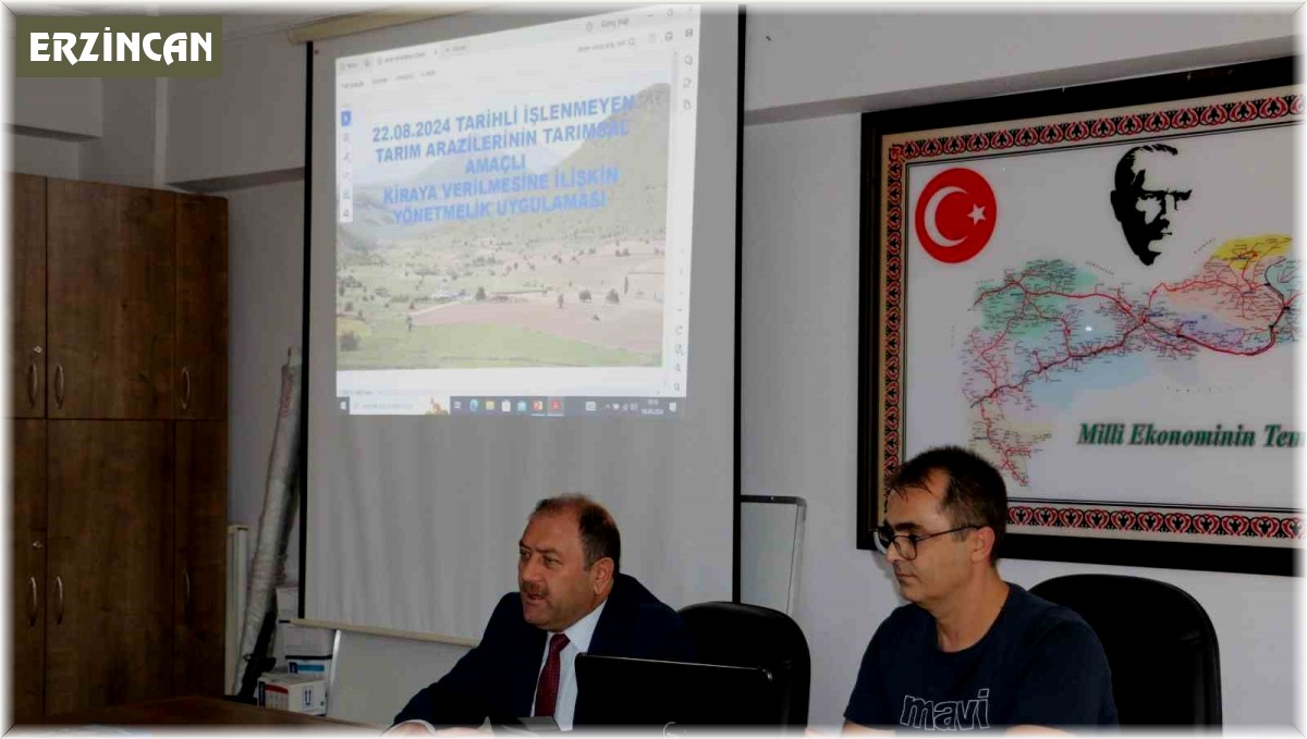 Erzincan'da ekilmeyen arazilerin kiraya verilmesi görüşüldü