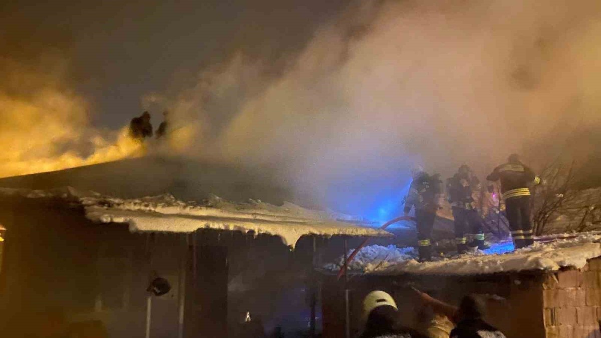 Erzincan'da ev yangını