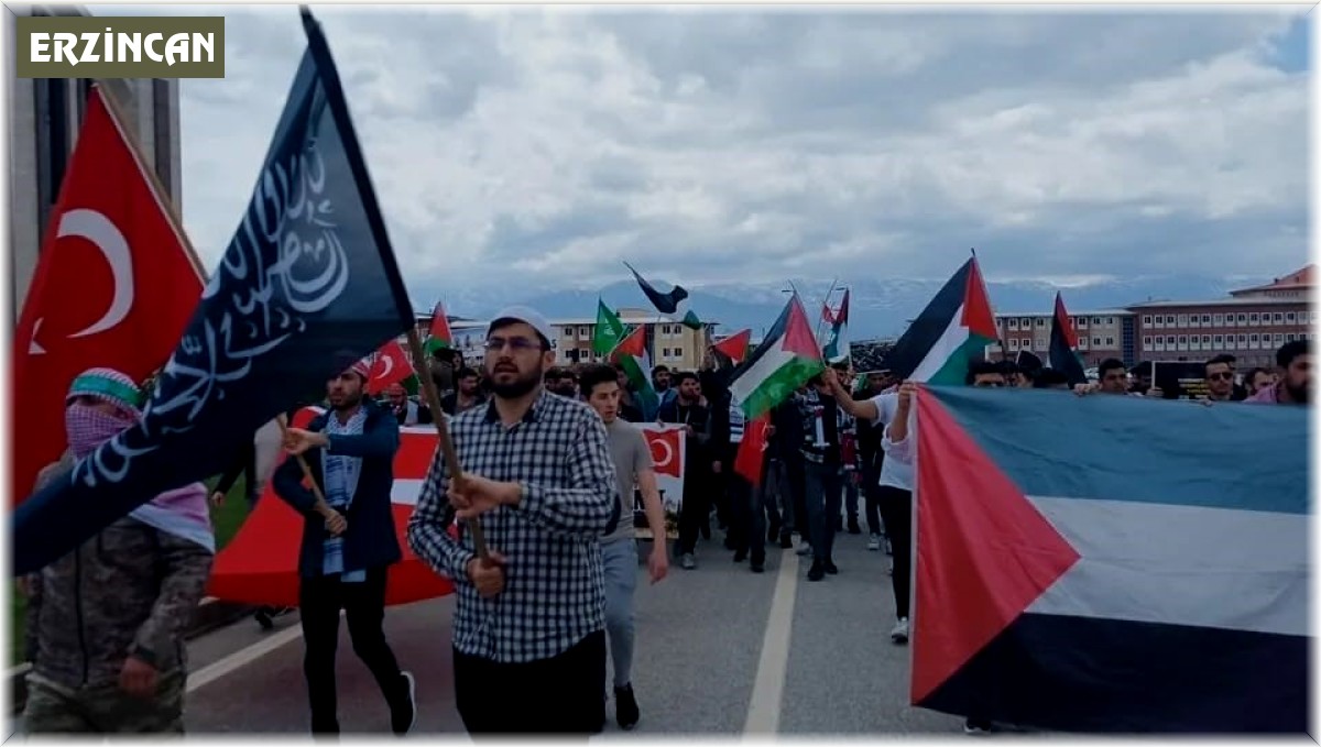 Erzincan'da Filistin'e destek yürüyüşü yapıldı