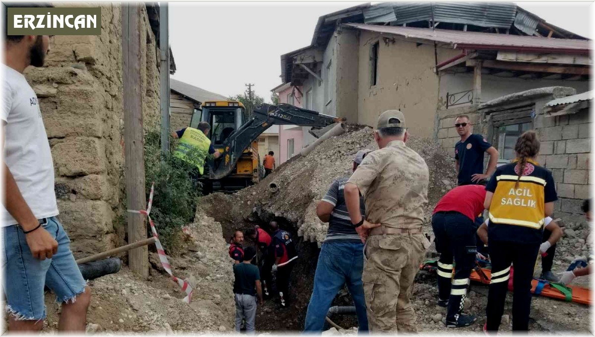 Erzincan'da göçük, 1 işçi kurtarılmaya çalışılıyor