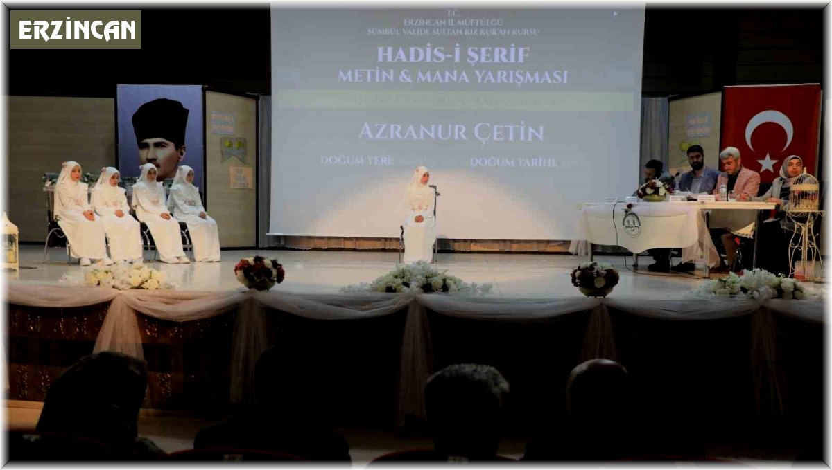 Erzincan'da Hadis-i Şerif Yarışması düzenlendi