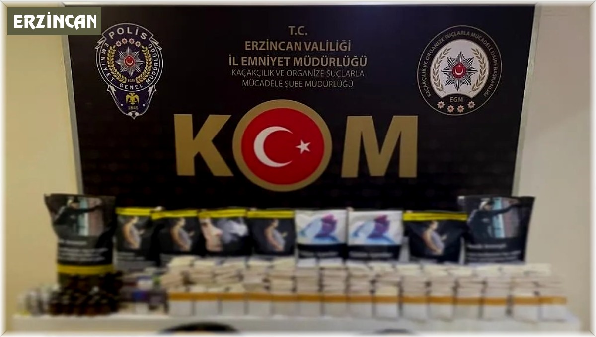 Erzincan'da kaçak sigara operasyonu