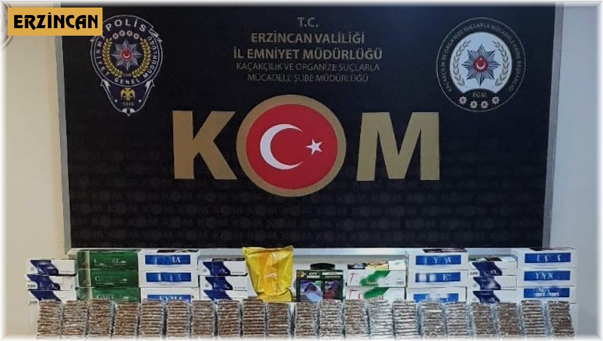 Erzincan'da kaçak sigara operasyonu