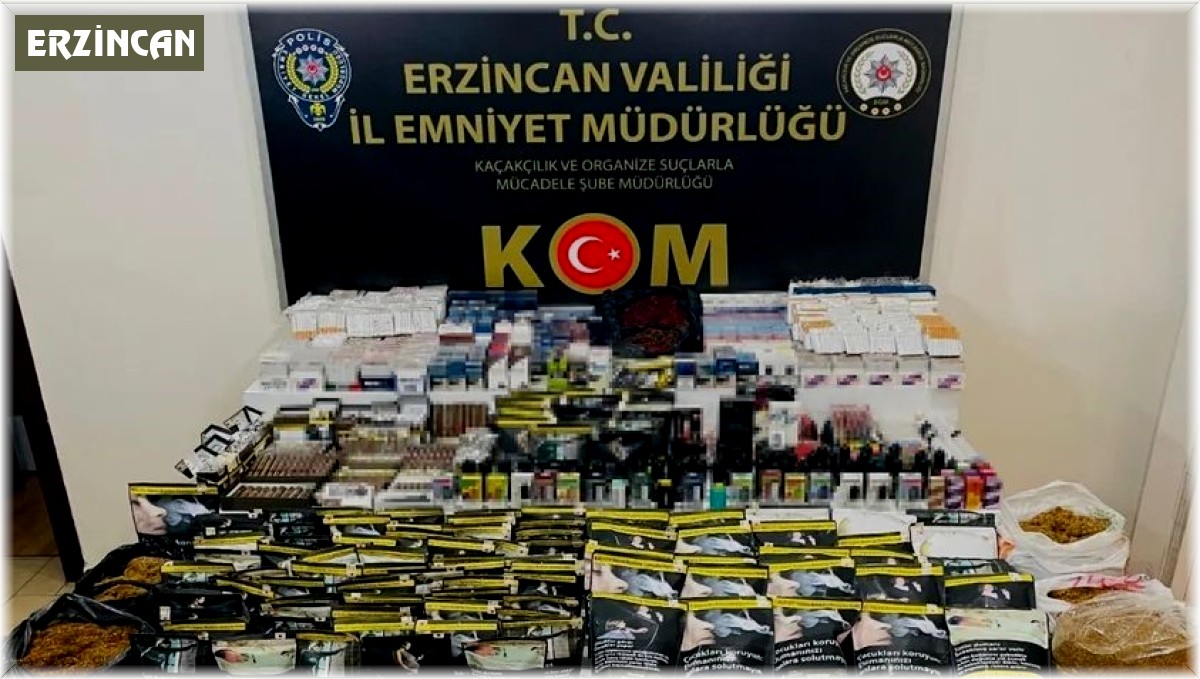 Erzincan'da kaçak sigara ve tütün operasyonu: 5 gözaltı