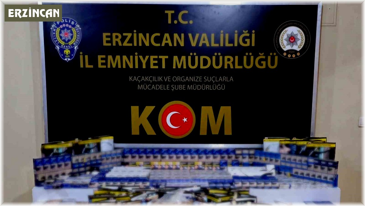 Erzincan'da kaçak tütün mamulleri ele geçirildi