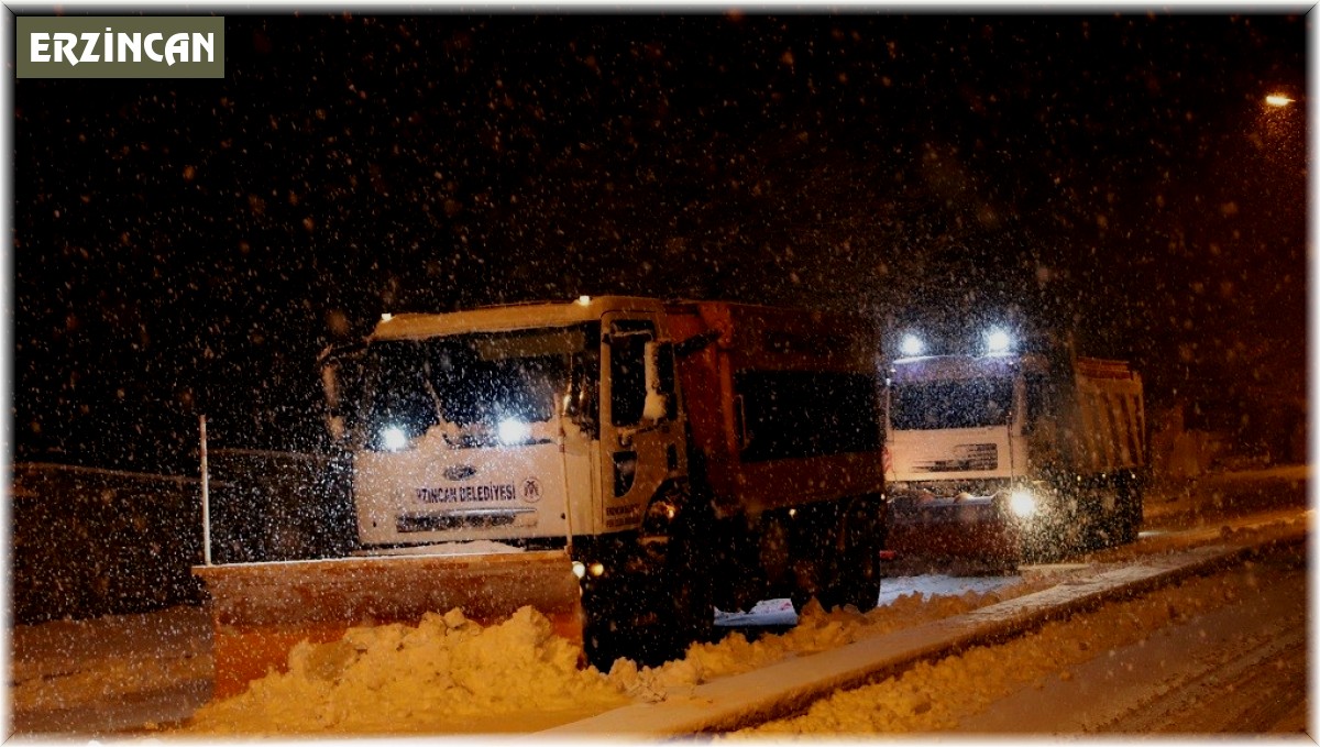 Erzincan'da kar küreme çalışmaları