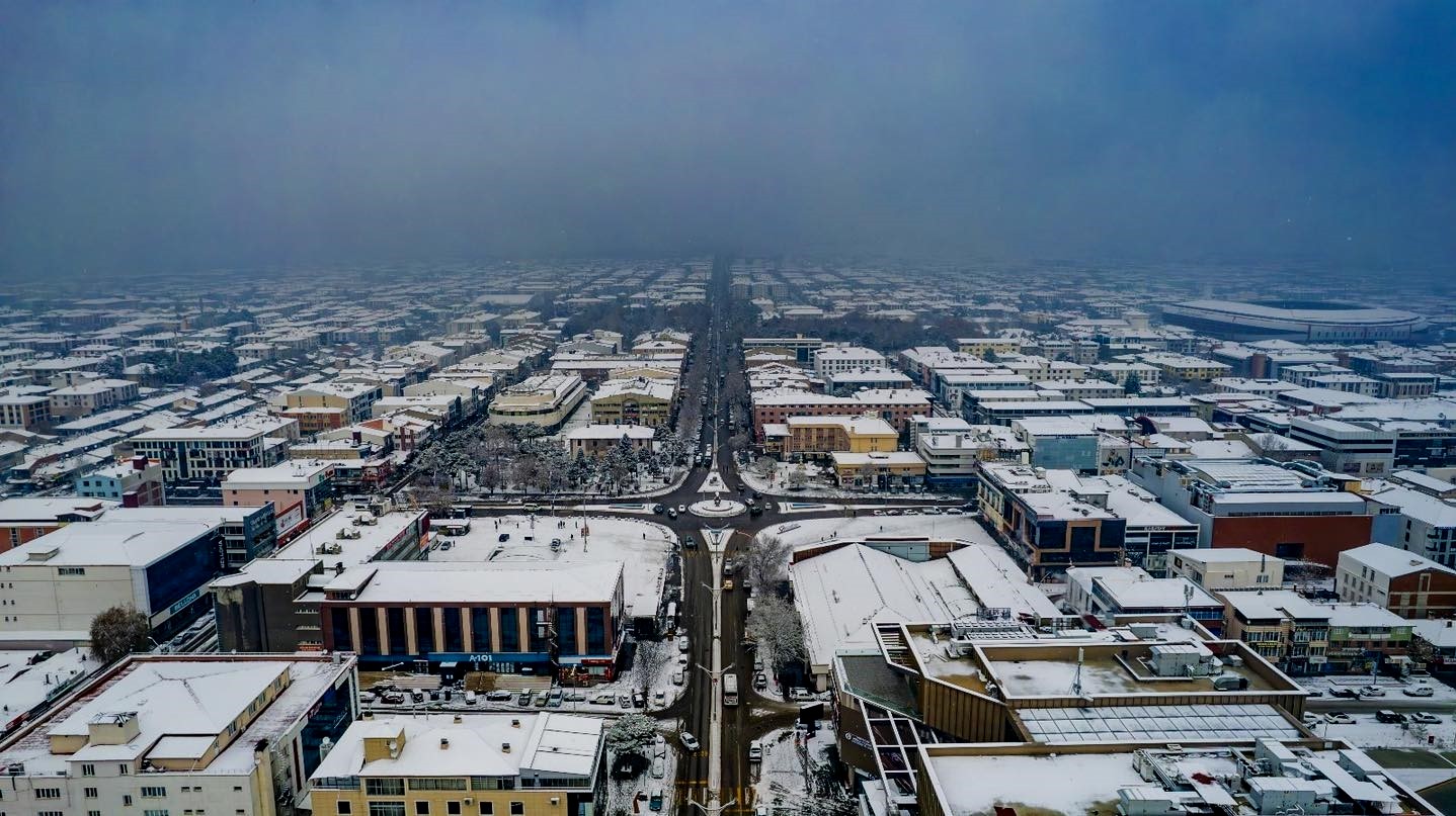 Erzincan'da kar yağışı