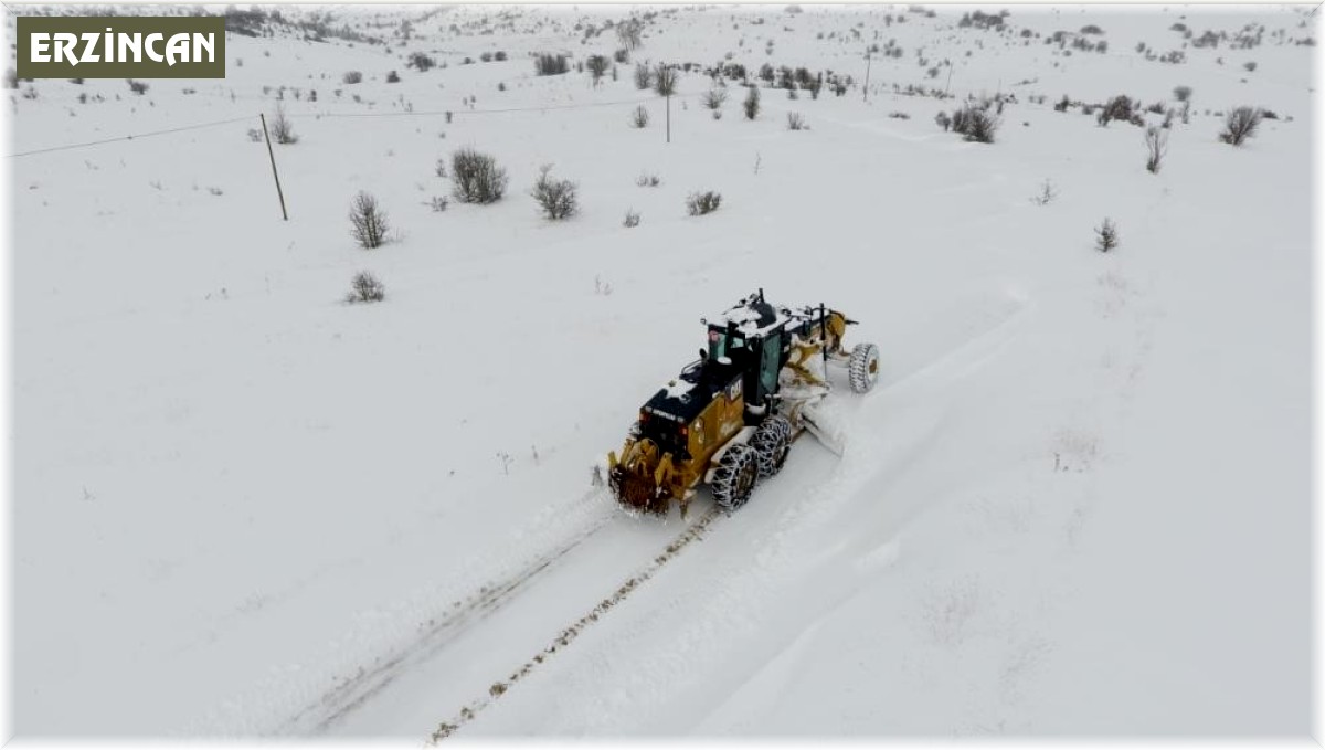 Erzincan'da kardan 56 köy yolu ulaşıma kapalı