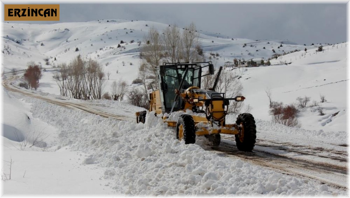 Erzincan'da kardan 67 köy yolu ulaşıma kapandı