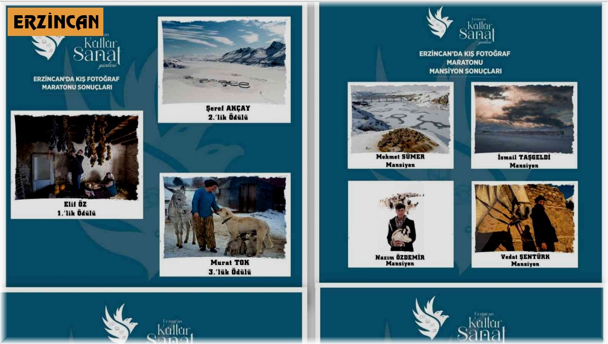 "Erzincan'da Kış Fotoğraf Maratonu" sonuçları açıklandı