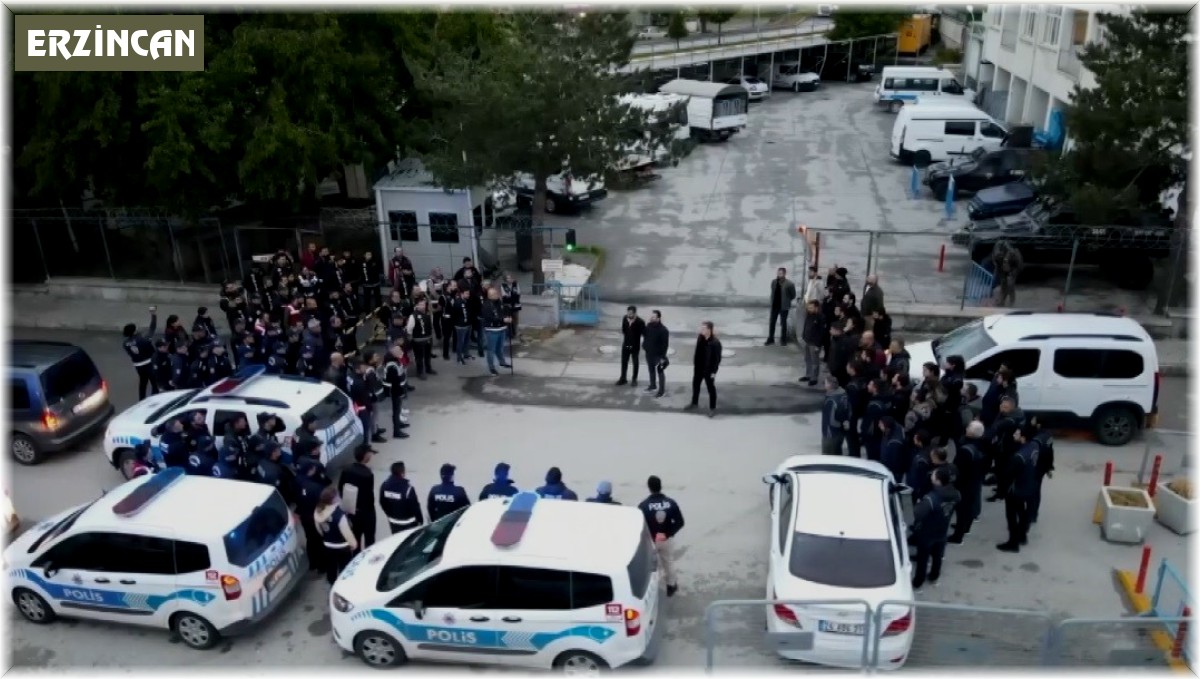 Erzincan'da KISKAÇ-15 operasyonu kapsamında 19 şüpheli gözaltına alındı