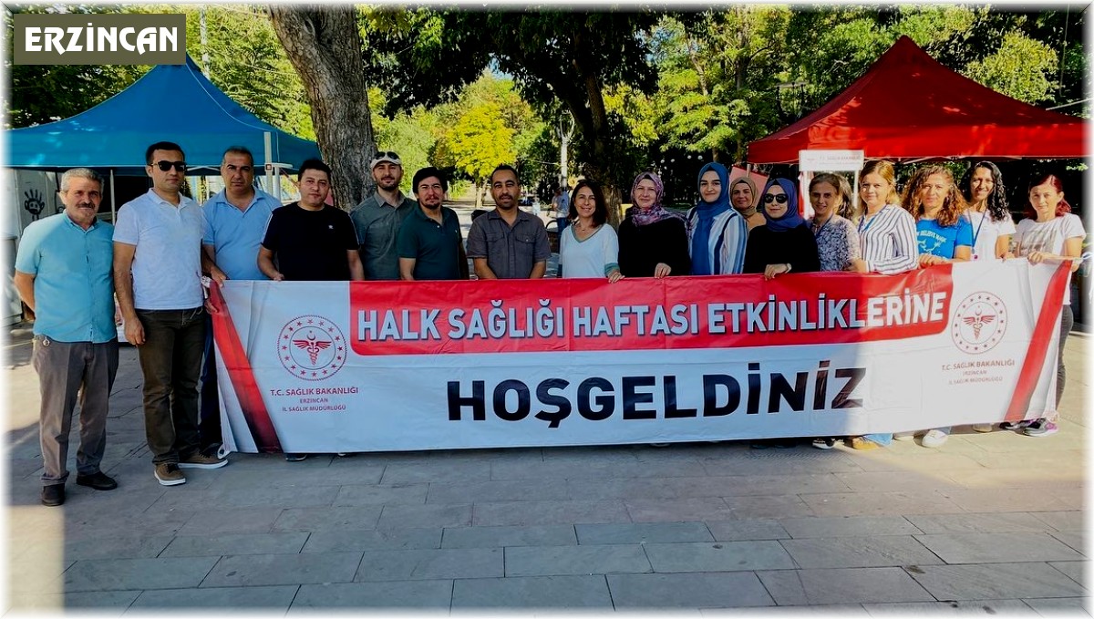 Erzincan'da "Kronik Hastalıklarda Tarama ve İzlemler" temalı stant ve farkındalık çalışmaları düzenlendi
