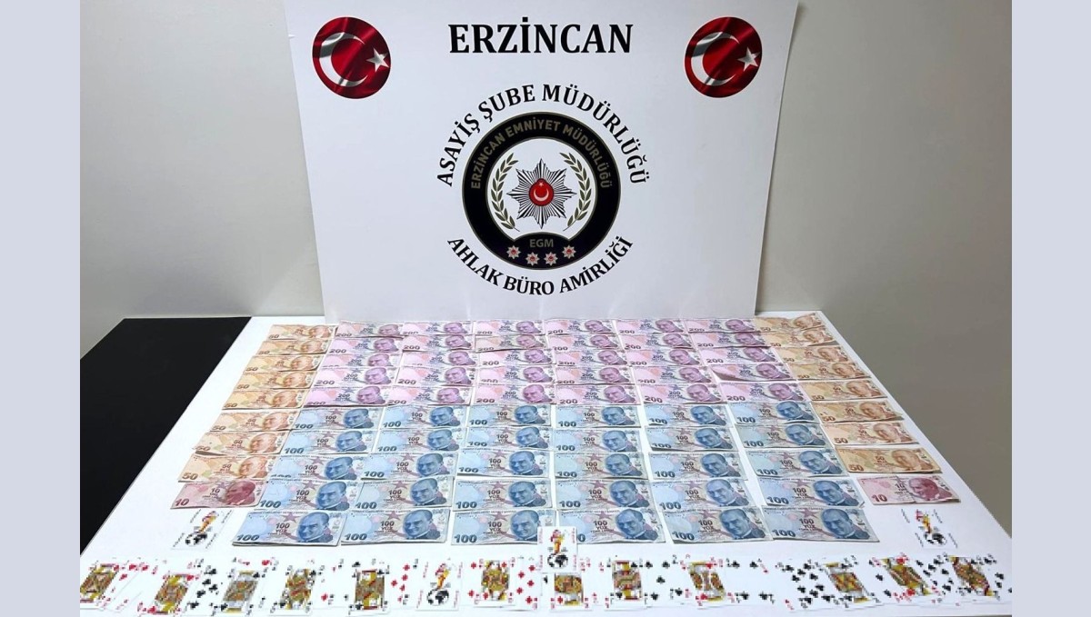 Erzincan'da kumar oynayan 13 kişiye 120 bin 211 TL ceza