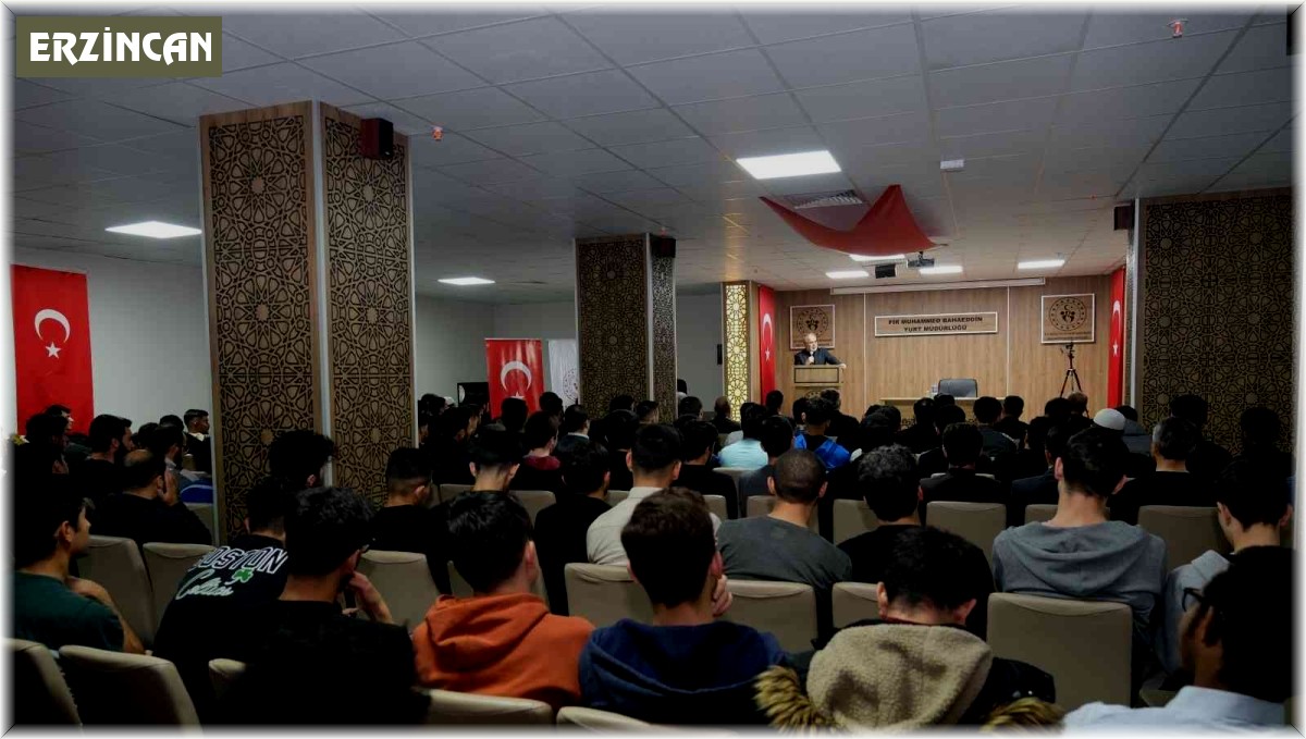 Erzincan'da KYK'da kalan üniversite öğrencilerine konferans