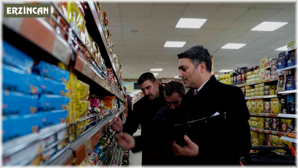Erzincan'da marketlerde ürün denetimi