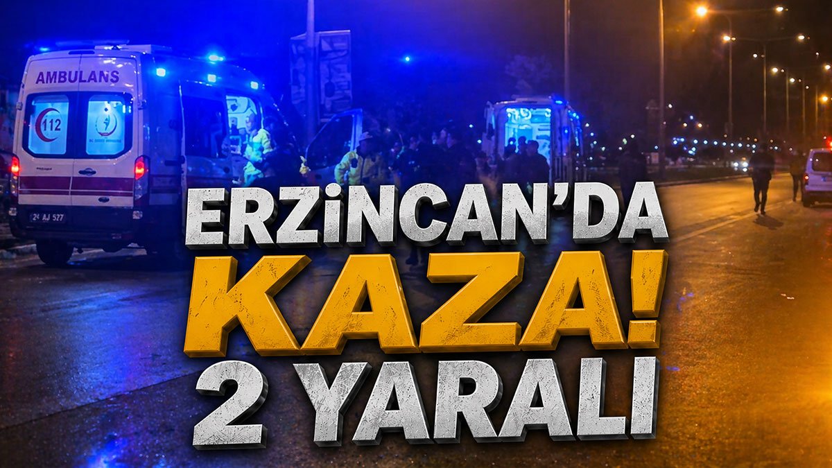 Erzincan'da motosiklet ile ticari taksi çarpıştı: 2 kişi hastaneye kaldırıldı