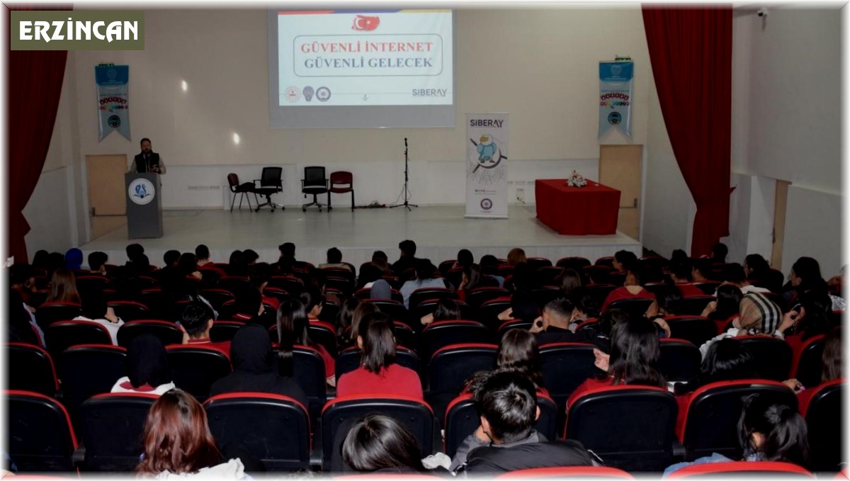 Erzincan'da öğrenciler güvenli internet hususunda bilgilendirildi