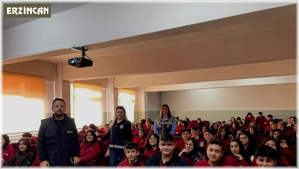 Erzincan'da öğrencilere suçtan korunma yöntemleri anlatıldı