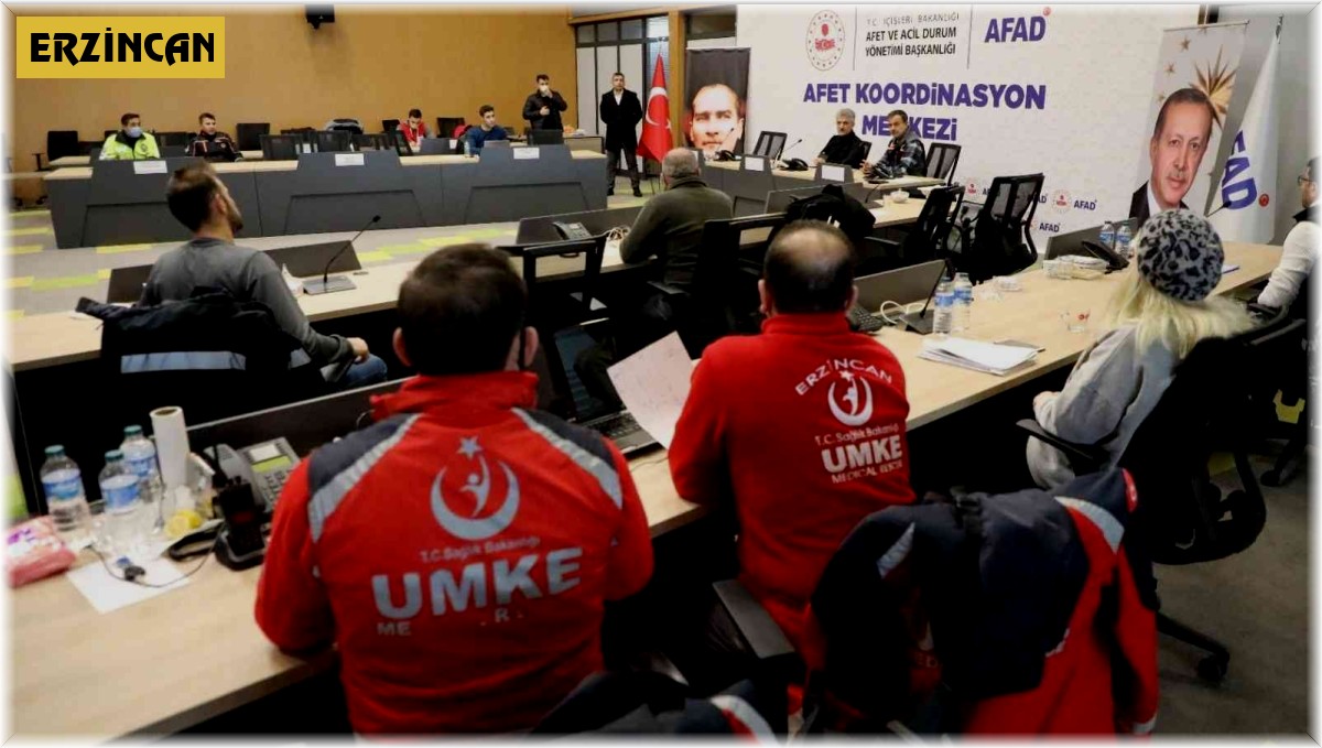 Erzincan'da olabilecek afetlere karşı 24 saat mesai