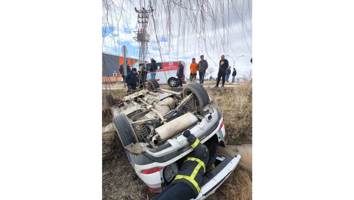 Erzincan'da otomobil şarampole uçtu: 1 yaralı
