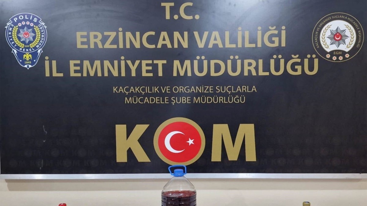 Erzincan'da sahte alkol operasyonu