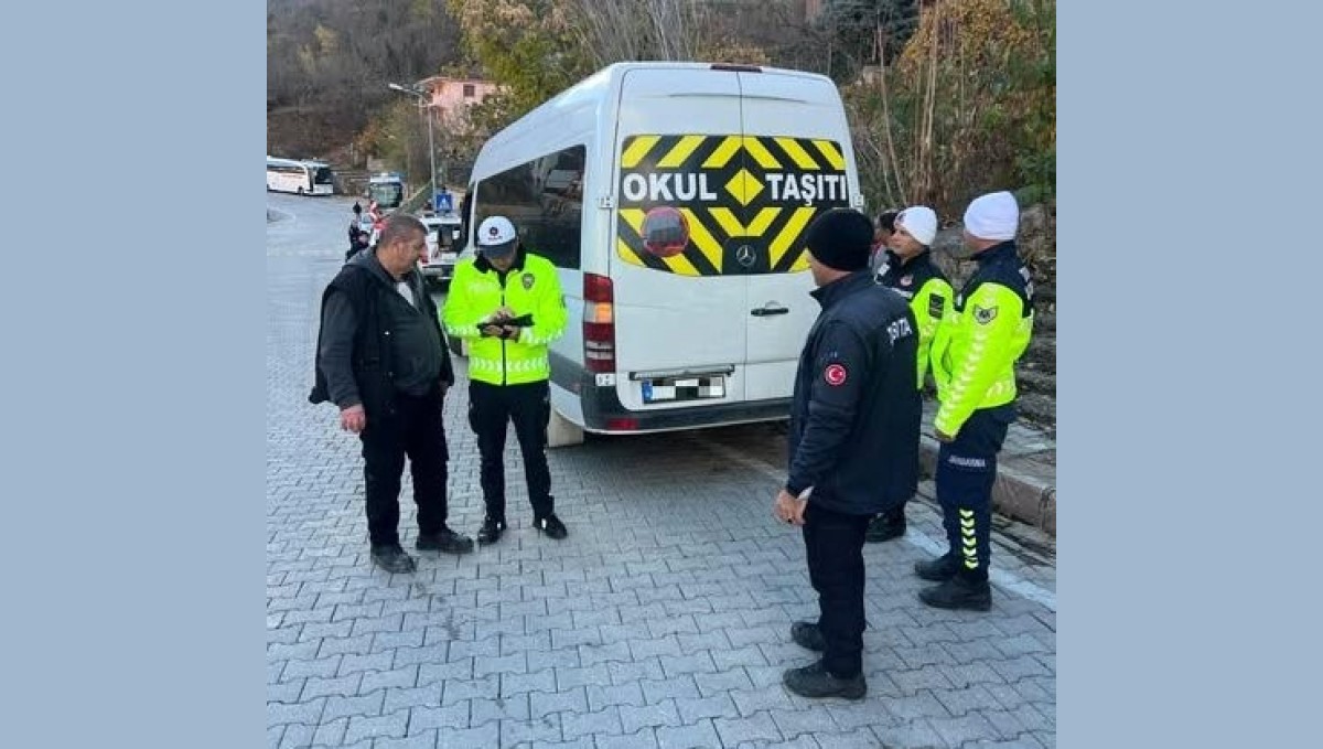 Erzincan'da servis araçlarına denetim