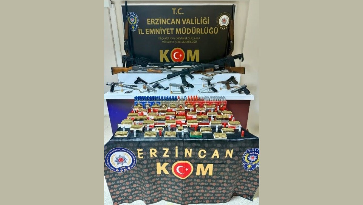 Erzincan'da silah operasyonu; 13 şüpheli yakalandı, 11 tabanca, 8 tüfek ele geçirildi