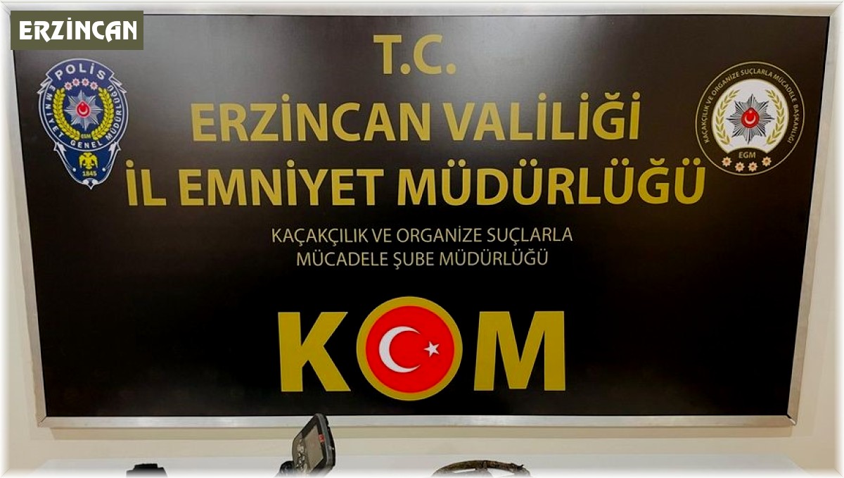 Erzincan'da tarihi eser operasyonu: 3 gözaltı
