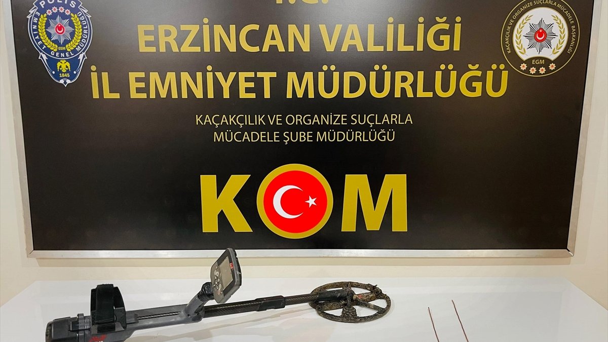 Erzincan'da tarihi eser operasyonunda 3 şüpheli yakalandı