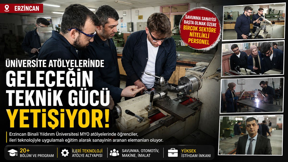Erzincan'da üniversite atölyeleri savunma sanayisine teknik personel yetiştiriyor