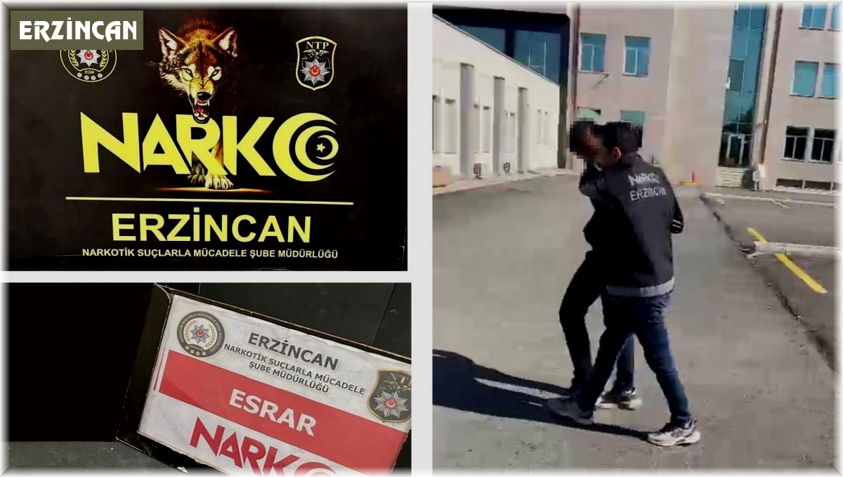 Erzincan'da uyuşturucu ticaretinden 1 kişi tutuklandı