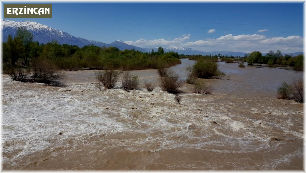 Erzincan'da yağmur yağışları nehir debilerini artırdı