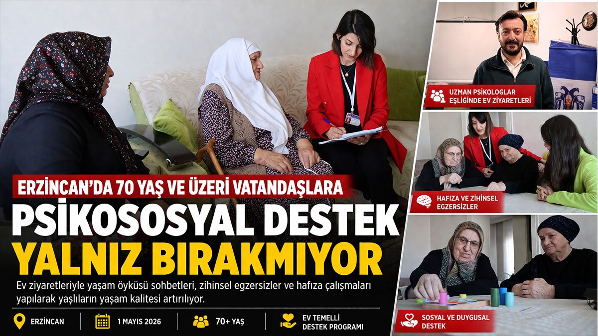 Erzincan'da Yaşlılar Yalnız Bırakılmıyor, Psikologlar Evlerinde Ziyaret Ediyor